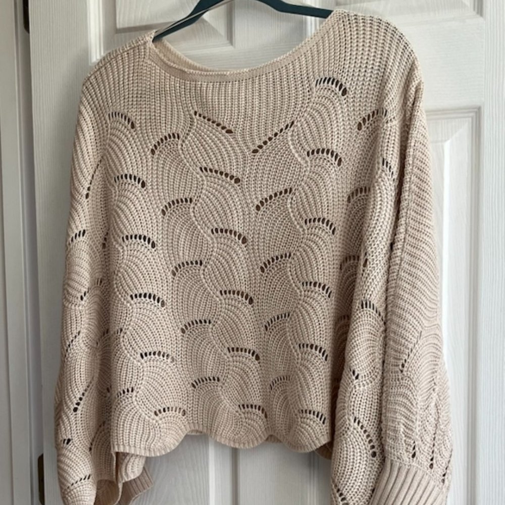 Seashell knitted Cropped Sweater/Shrug szM